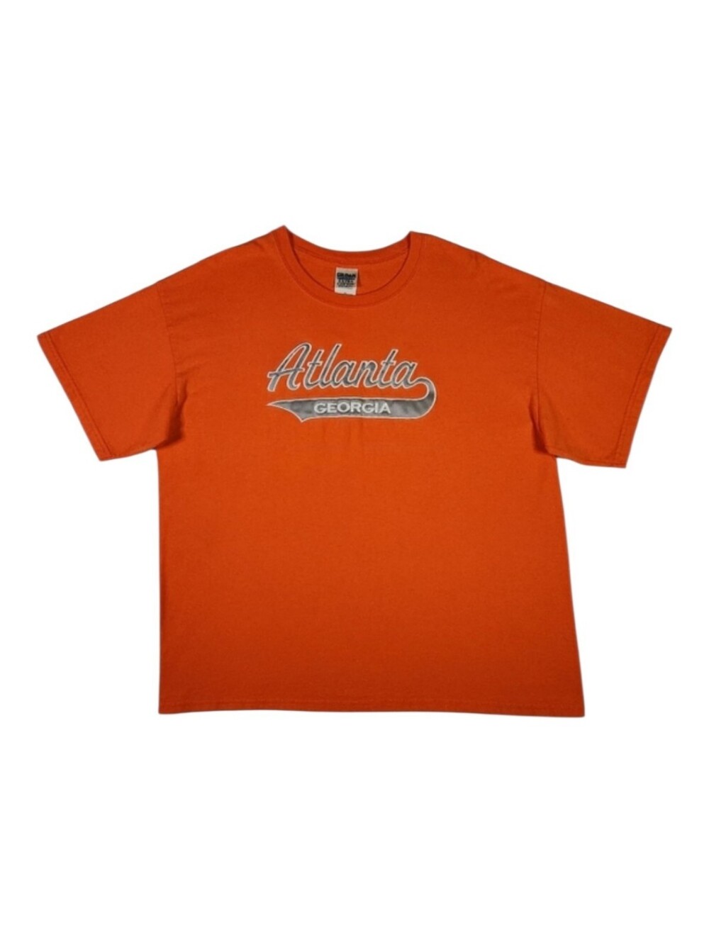 Y2K Atlanta Georgia Souvenir Graphic Tee Orange XL Oversized Retro Travel Shirt
